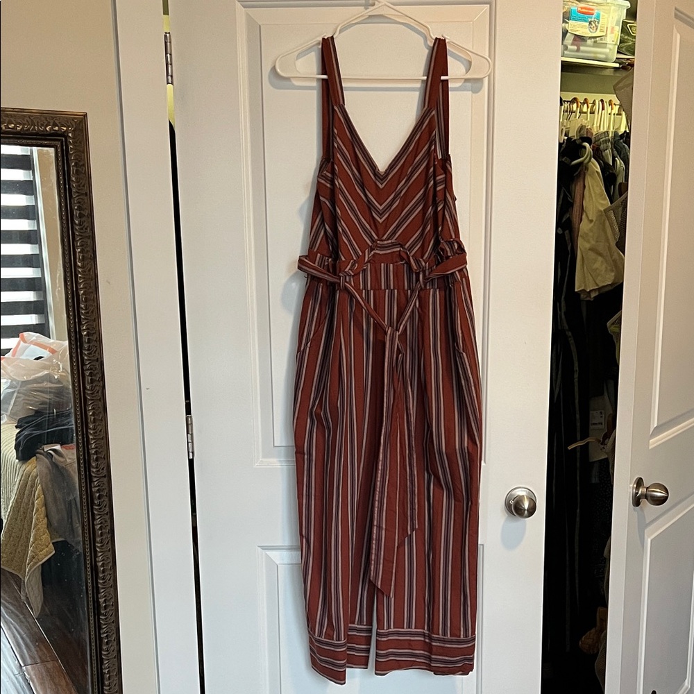 Burnt orange striped jumper